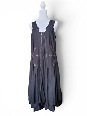 Beate Heymann Streetcouture avant-garde layered pinstripe midi dress 12